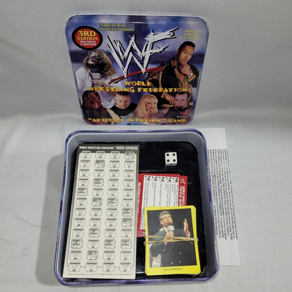 WWF Trivia Game Vintage 1999 World Wrestling Federation 3rd Edition by Cardinal